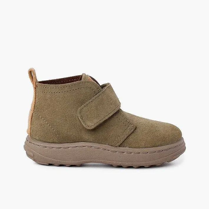 Botas<Pisamonas Botas Serraje Niños Suela Sport Tira Adherente