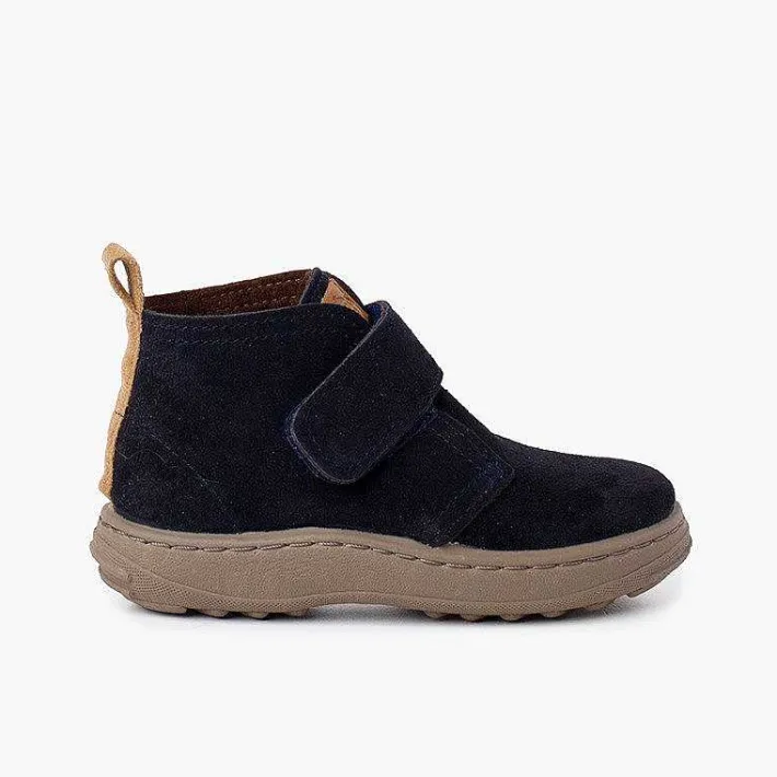 Botas<Pisamonas Botas Serraje Niños Suela Sport Tira Adherente