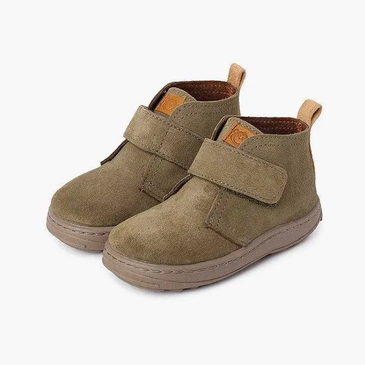 Botas<Pisamonas Botas Serraje Niños Suela Sport Tira Adherente