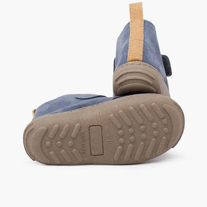 Botas<Pisamonas Botas Serraje Niños Suela Sport Tira Adherente