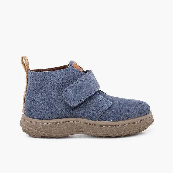 Botas<Pisamonas Botas Serraje Niños Suela Sport Tira Adherente