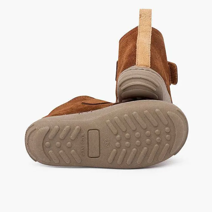 Botas<Pisamonas Botas Serraje Niños Suela Sport Tira Adherente
