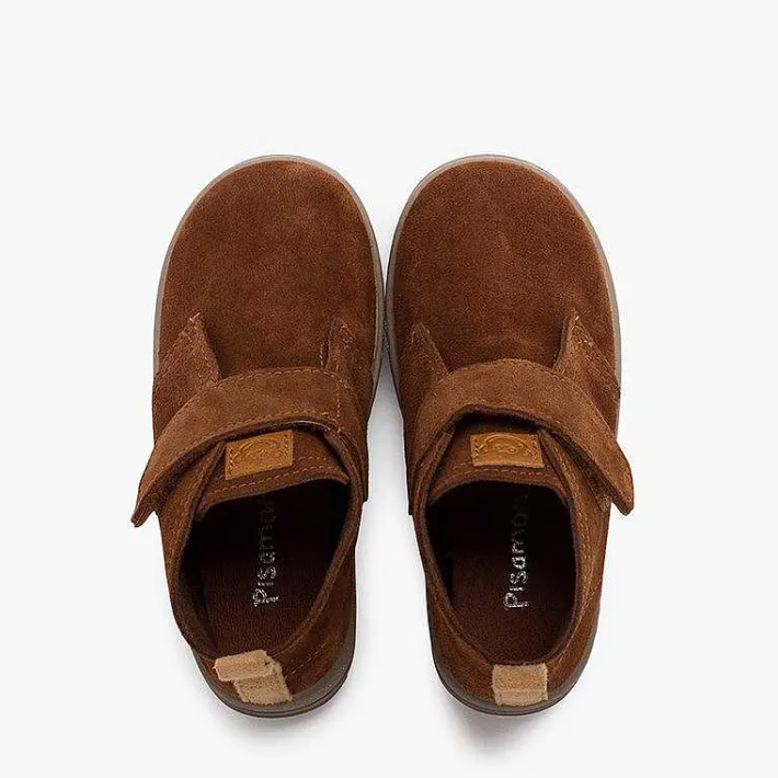 Botas<Pisamonas Botas Serraje Niños Suela Sport Tira Adherente