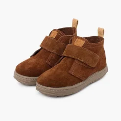 Botas<Pisamonas Botas Serraje Niños Suela Sport Tira Adherente