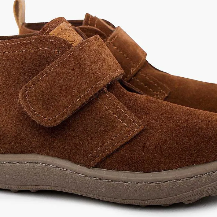Botas<Pisamonas Botas Serraje Niños Suela Sport Tira Adherente
