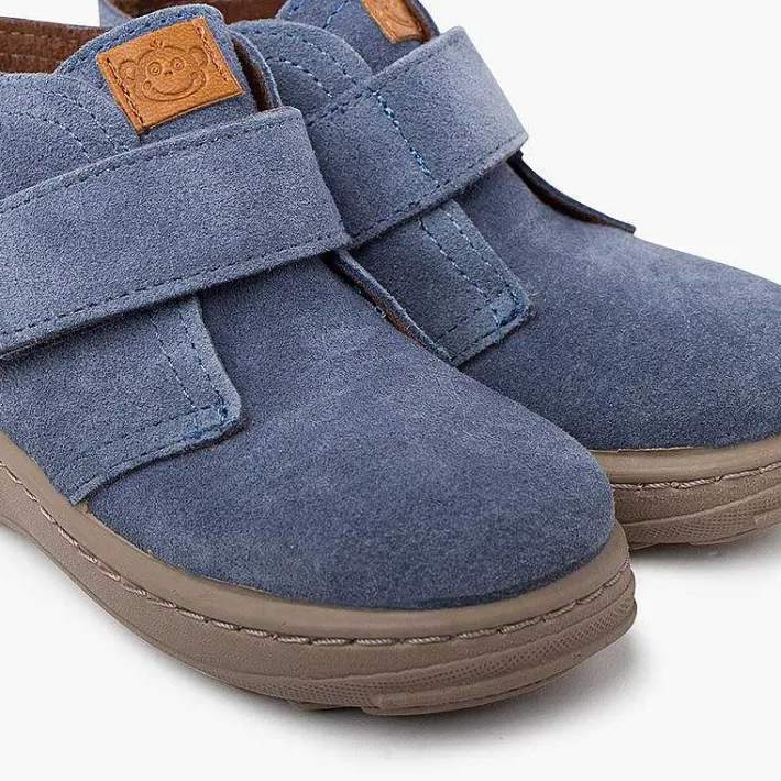Botas<Pisamonas Botas Serraje Niños Suela Sport Tira Adherente