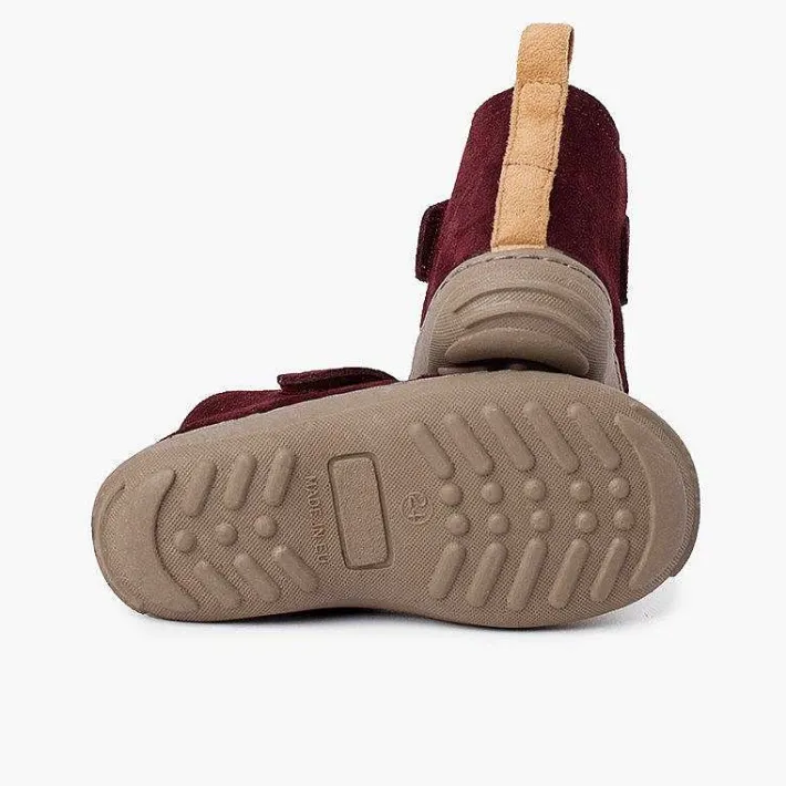 Botas<Pisamonas Botas Serraje Niños Suela Sport Tira Adherente