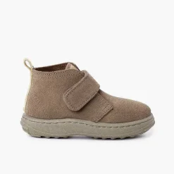 Botas<Pisamonas Botas Serraje Niños Suela Sport Tira Adherente