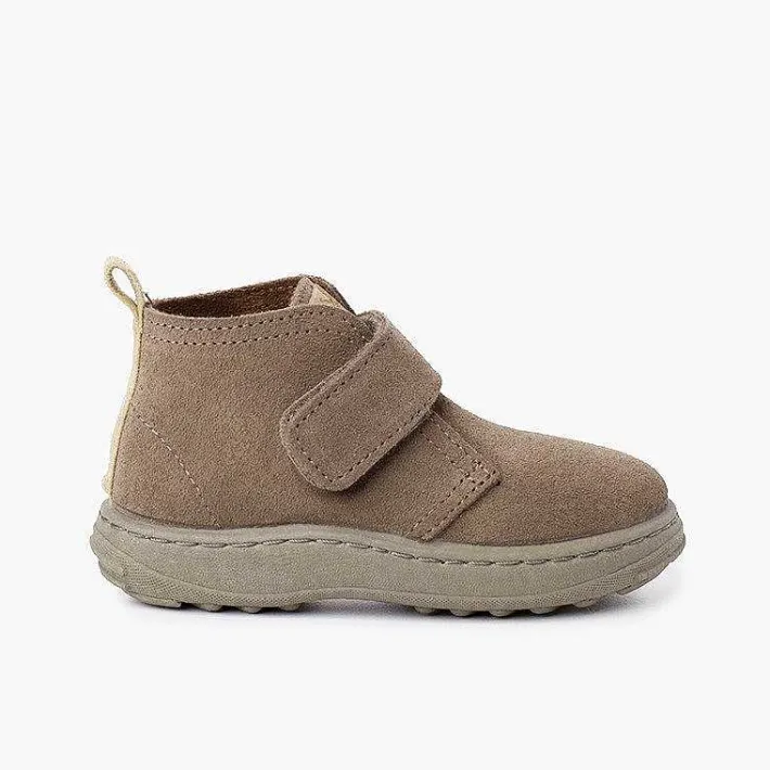 Botas<Pisamonas Botas Serraje Niños Suela Sport Tira Adherente