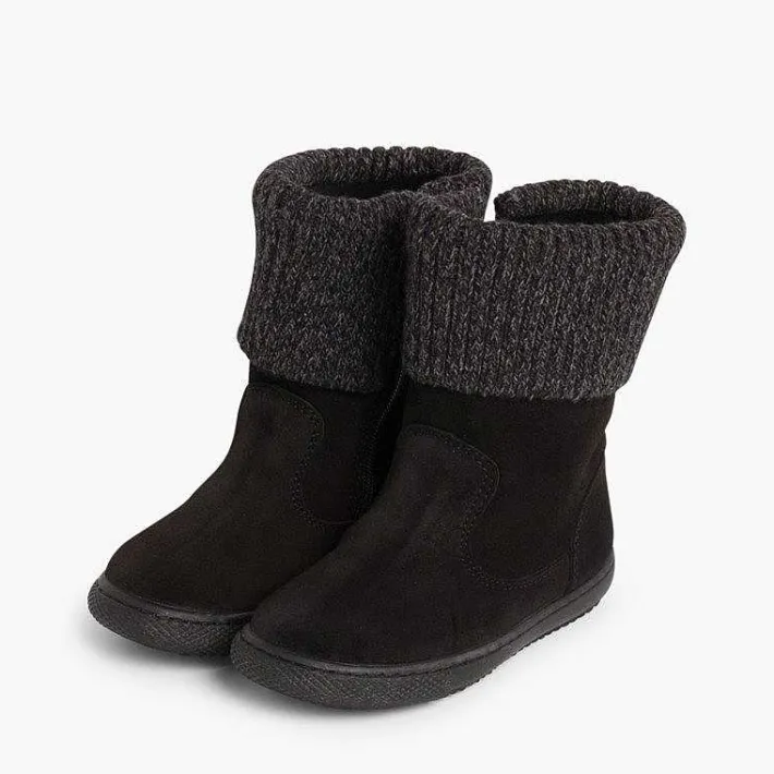 Botas<Pisamonas Botas Serraje Y Cuello En Lana Jaspeada