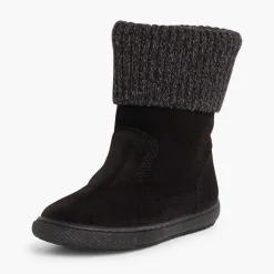 Botas<Pisamonas Botas Serraje Y Cuello En Lana Jaspeada
