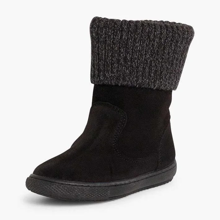 Botas<Pisamonas Botas Serraje Y Cuello En Lana Jaspeada