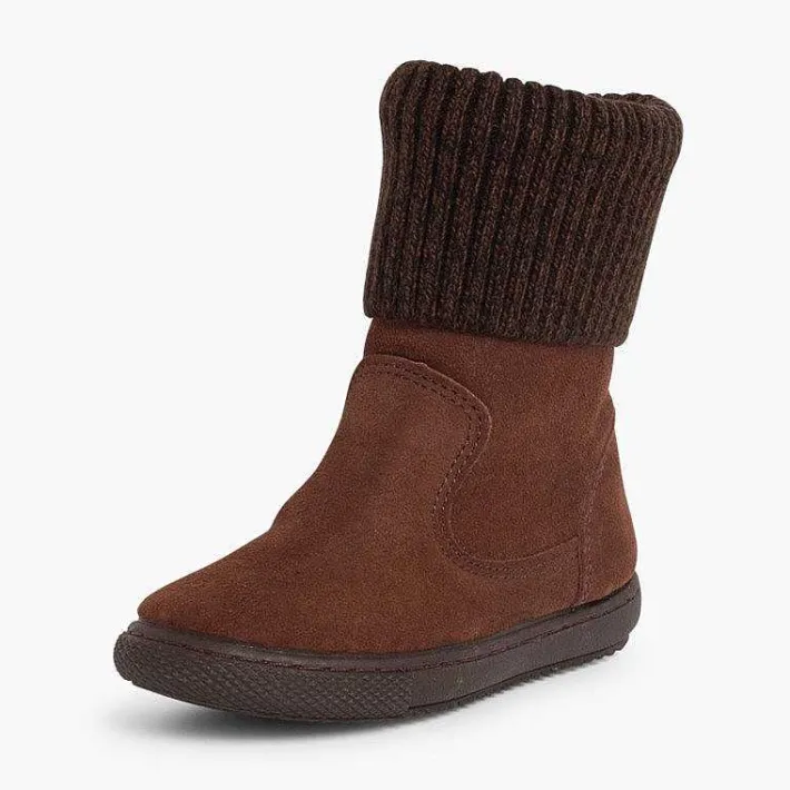 Botas<Pisamonas Botas Serraje Y Cuello En Lana Jaspeada