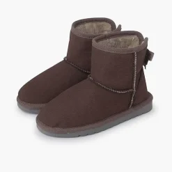 Botas<Pisamonas Botas Tipo Australianas Lazo Trasero Color Marron