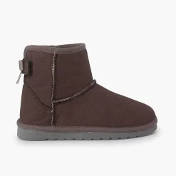 Botas<Pisamonas Botas Tipo Australianas Lazo Trasero Color Marron
