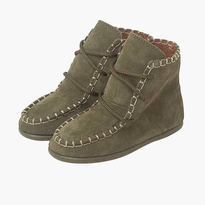 Botas<Pisamonas Botas Tipo Mohicanas Serraje Niños