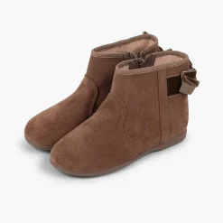 Botas<Pisamonas Botines Con Lazo Terciopelo Y Cremallera