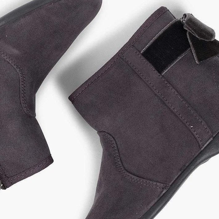 Botas<Pisamonas Botines Con Lazo Terciopelo Y Cremallera