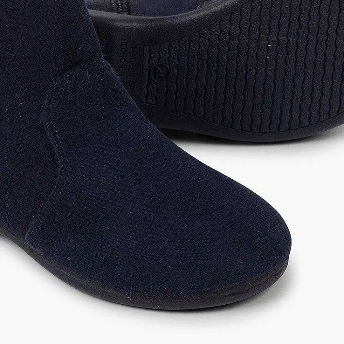 Botas<Pisamonas Botines Con Lazo Terciopelo Y Cremallera