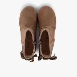 Botas<Pisamonas Botines Con Lazo Terciopelo Y Cremallera