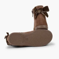 Botas<Pisamonas Botines Con Lazo Terciopelo Y Cremallera