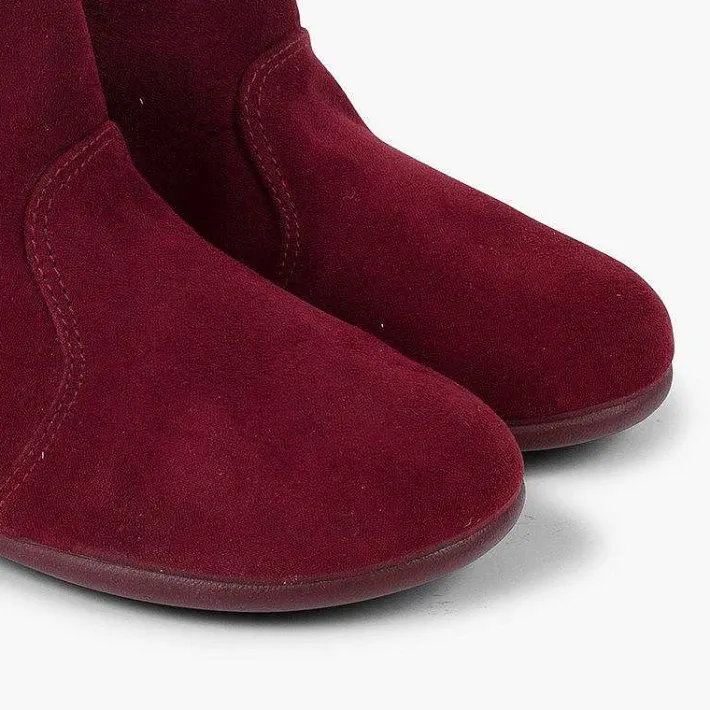 Botas<Pisamonas Botines Con Lazo Terciopelo Y Cremallera