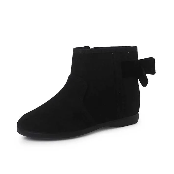 Botas<Pisamonas Botines Con Lazo Terciopelo Y Cremallera