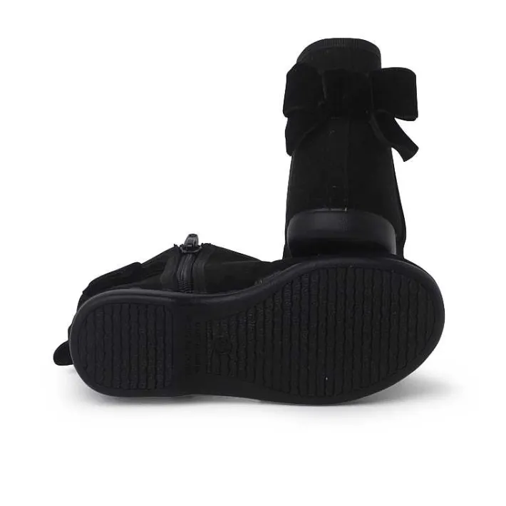Botas<Pisamonas Botines Con Lazo Terciopelo Y Cremallera