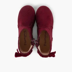 Botas<Pisamonas Botines Con Lazo Terciopelo Y Cremallera