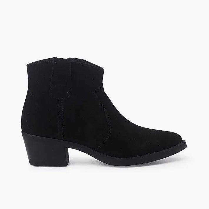 Botas<Pisamonas Botines Cowboy Serraje