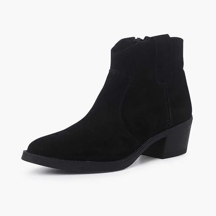 Botas<Pisamonas Botines Cowboy Serraje