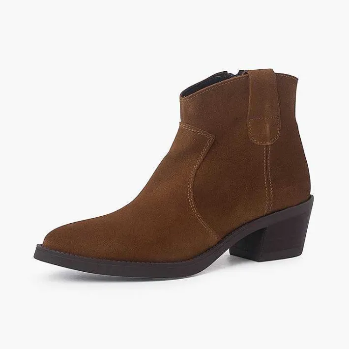Botas<Pisamonas Botines Cowboy Serraje