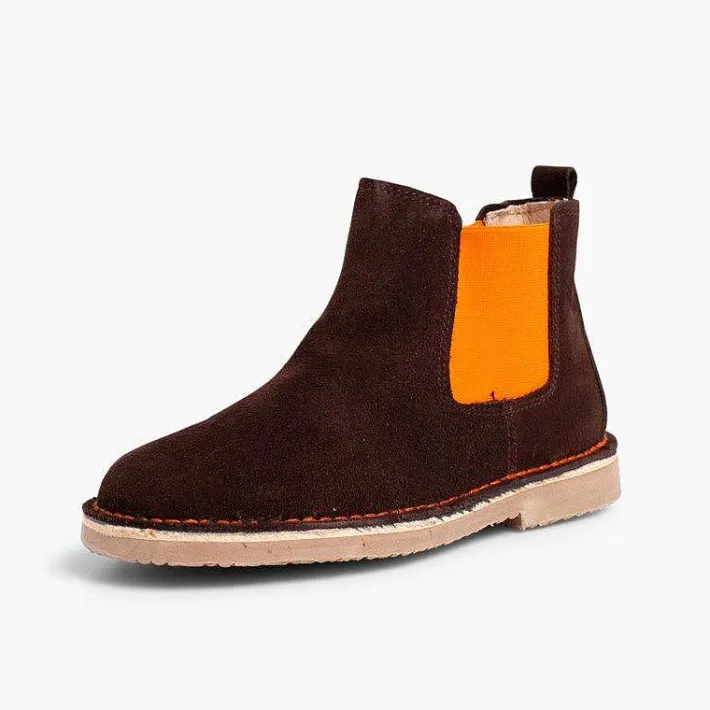 Botas<Pisamonas Botines De Serraje Chelsea Niños & Mujer Con Elastico De Colores
