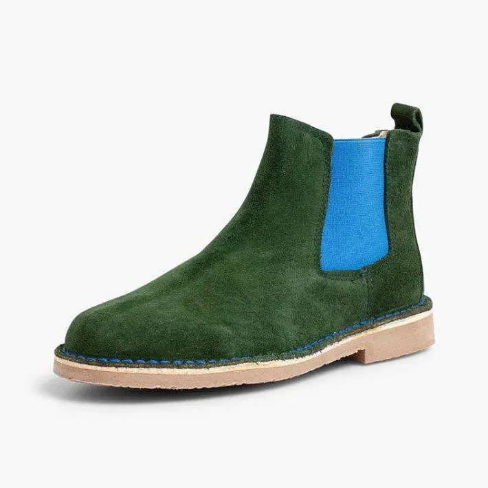 Botas<Pisamonas Botines De Serraje Chelsea Niños & Mujer Con Elastico De Colores