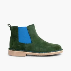 Botas<Pisamonas Botines De Serraje Chelsea Niños & Mujer Con Elastico De Colores