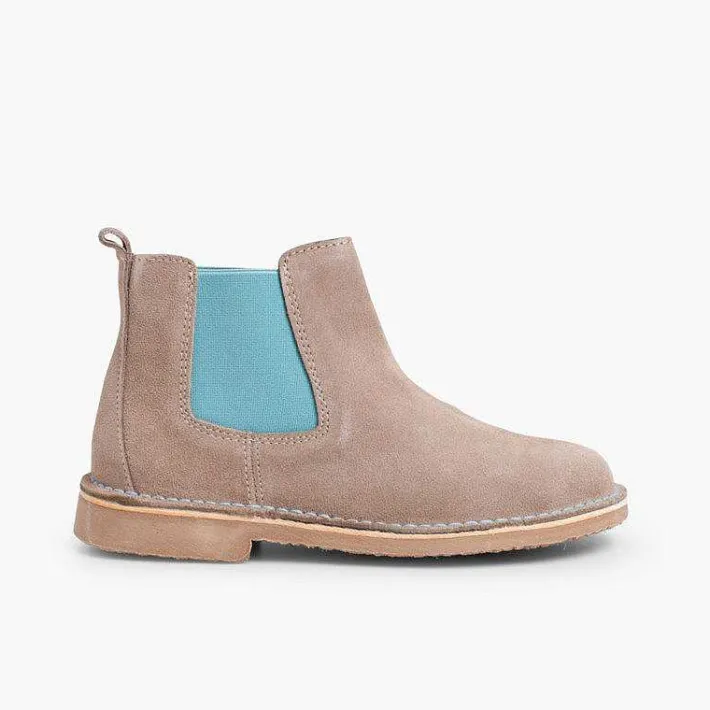 Botas<Pisamonas Botines De Serraje Chelsea Niños & Mujer Con Elastico De Colores