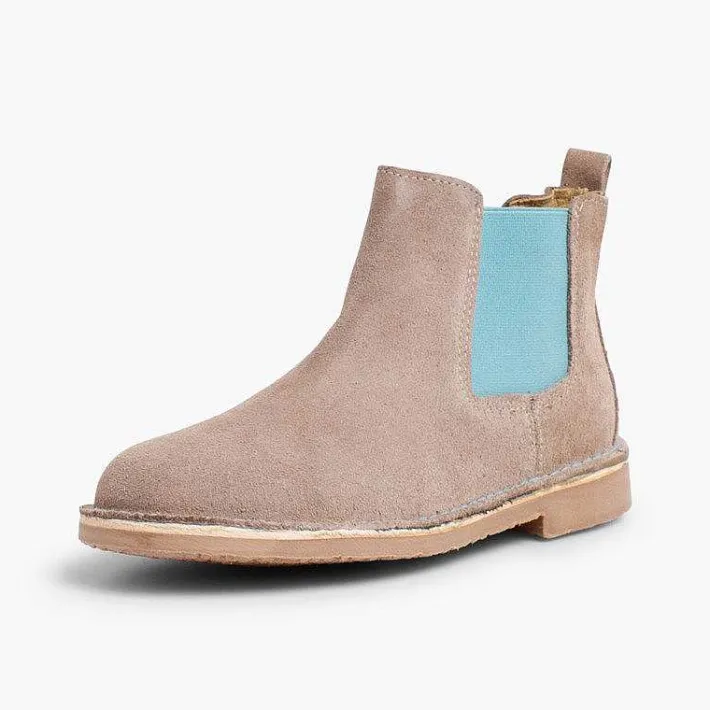 Botas<Pisamonas Botines De Serraje Chelsea Niños & Mujer Con Elastico De Colores
