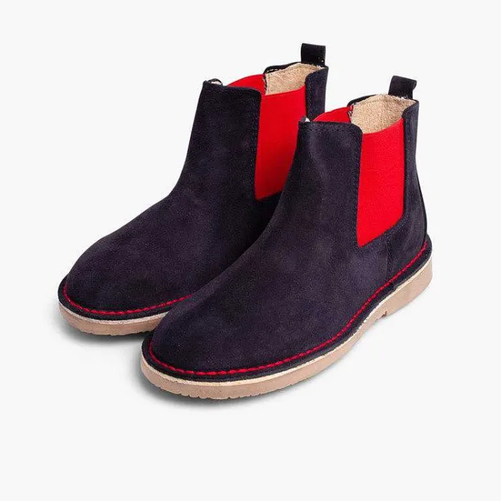 Botas<Pisamonas Botines De Serraje Chelsea Niños & Mujer Con Elastico De Colores