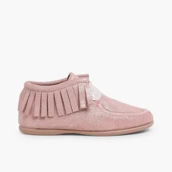 Botas<Pisamonas Botines Glitter Indios Con Flecos