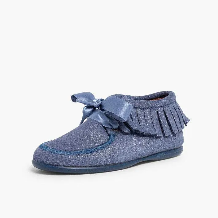 Botas<Pisamonas Botines Glitter Indios Con Flecos