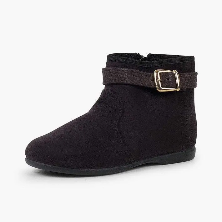 Botas<Pisamonas Botines Niña Hebilla Con Cremallera