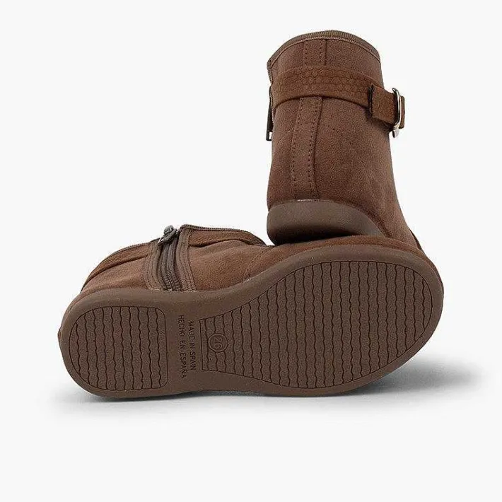 Botas<Pisamonas Botines Niña Hebilla Con Cremallera