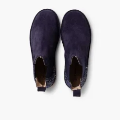Botas<Pisamonas Botines Niña Serraje Con Talonera Glitter