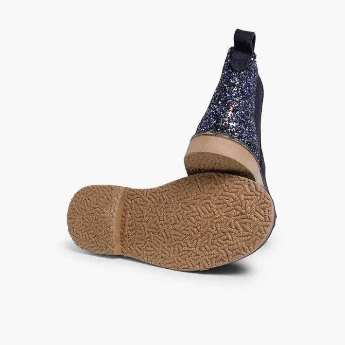 Botas<Pisamonas Botines Niña Serraje Con Talonera Glitter