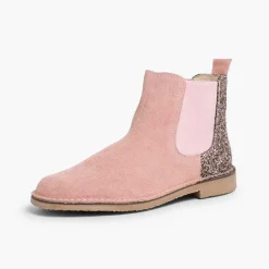 Botas<Pisamonas Botines Niña Serraje Con Talonera Glitter