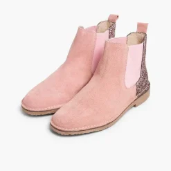 Botas<Pisamonas Botines Niña Serraje Con Talonera Glitter