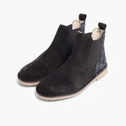 Botas<Pisamonas Botines Niña Serraje Con Talonera Glitter