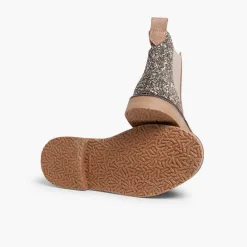 Botas<Pisamonas Botines Niña Serraje Con Talonera Glitter