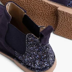 Botas<Pisamonas Botines Niña Serraje Con Talonera Glitter