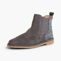 Botas<Pisamonas Botines Niña Serraje Con Talonera Glitter